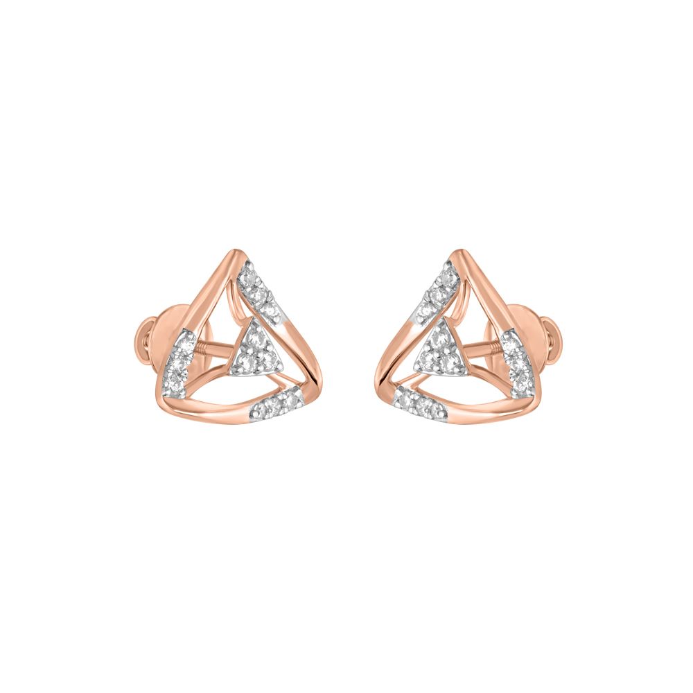 Delicate Triangle Diamond Studs-Earrings-OER23J40-D900X0C