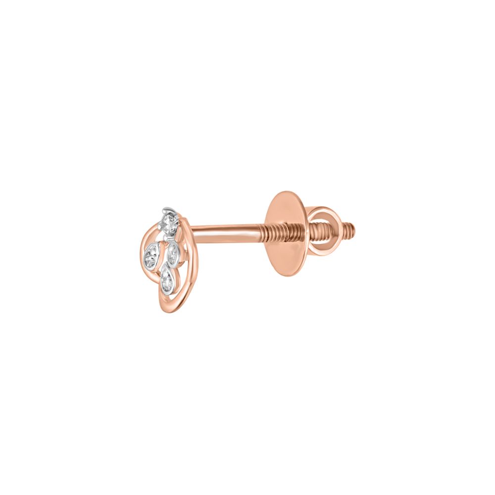 Beautiful Diamond and Rose Gold Studs-Earrings-OER23J42-D900X0C