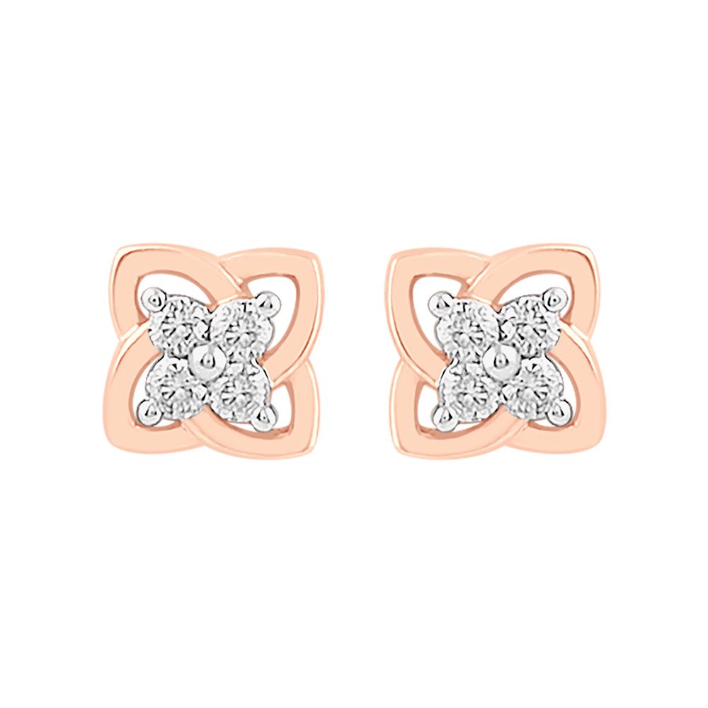 Clover Design Diamond Studs-Earrings-OER23J56-D900X0C