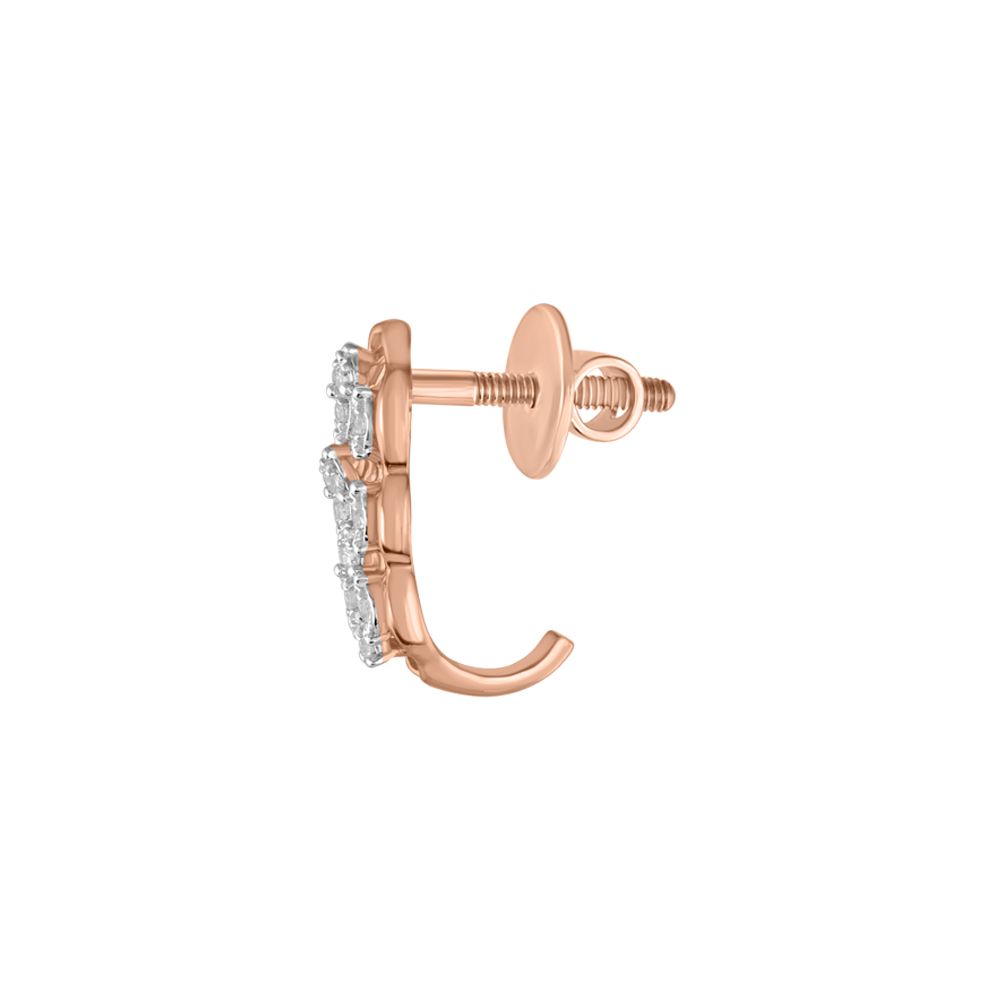 Enigmatic Rose Gold and Diamond Studs-Earrings-OER23J57-D900X0C