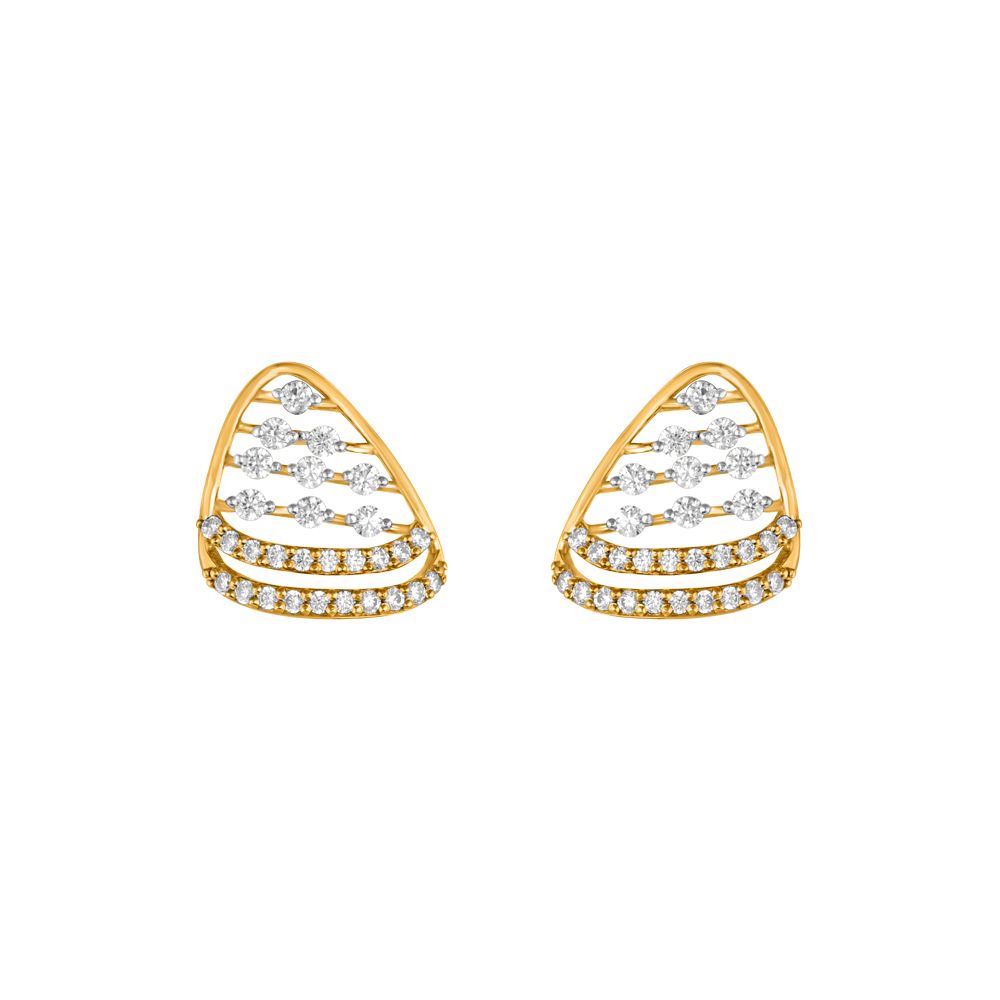Subtle Geometric Design Diamond Studs-Earrings-OER23J58-D900X0C