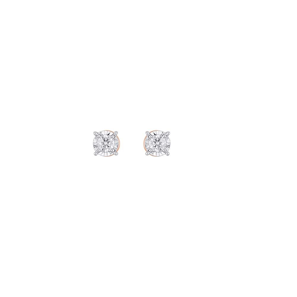 Luminous Luxury Diamond Rose Gold Earrings-Earrings-OER23J60-D400X0B