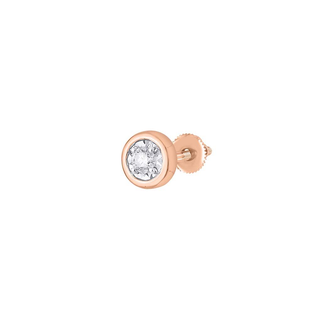 Refined Radiance Rose Gold Diamond Earrings-Earrings-OER23J61-D400X0B
