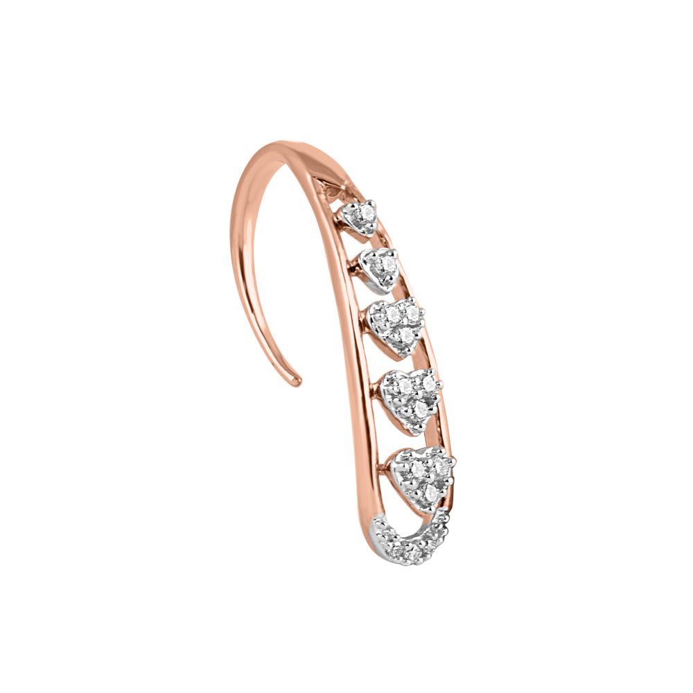 Minimalist Luxury Diamond Rose Gold Earrings-Earrings-OER23J62-D900X0C