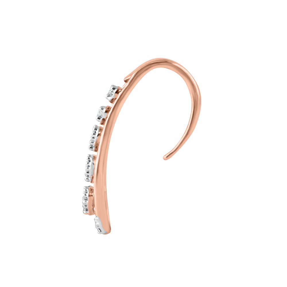 Minimalist Luxury Diamond Rose Gold Earrings-Earrings-OER23J62-D900X0C