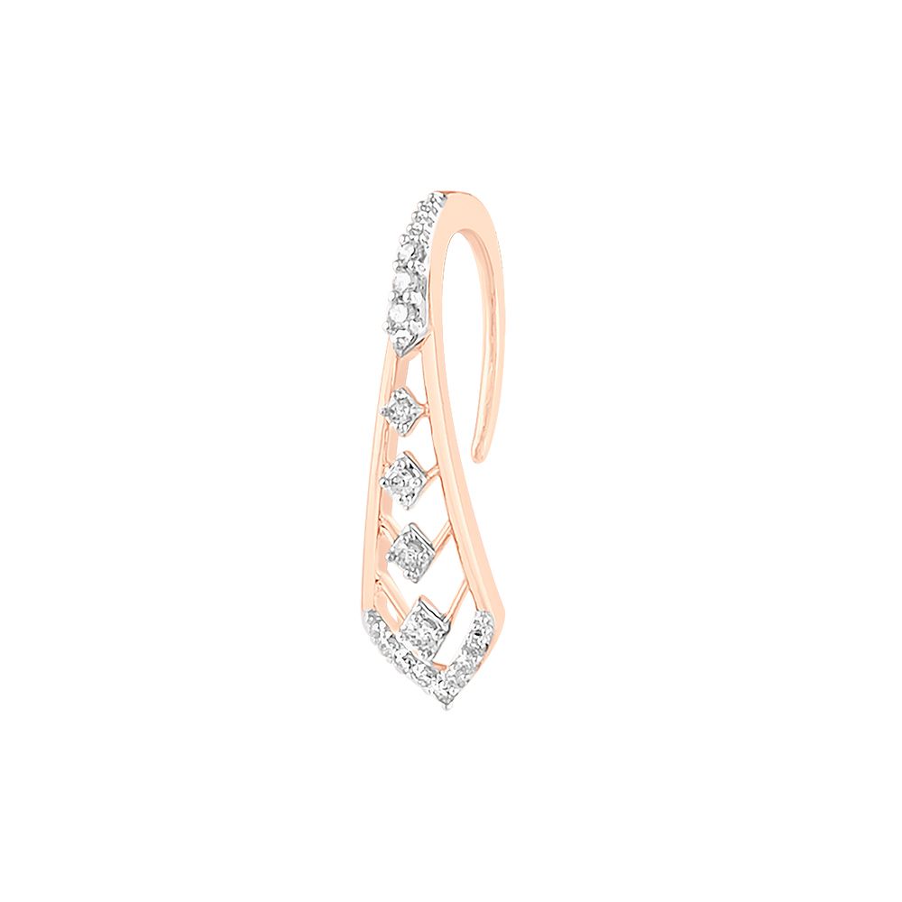 Fascinating Rose Gold Diamond Earrings-Earrings-OER23J65-D900X0C
