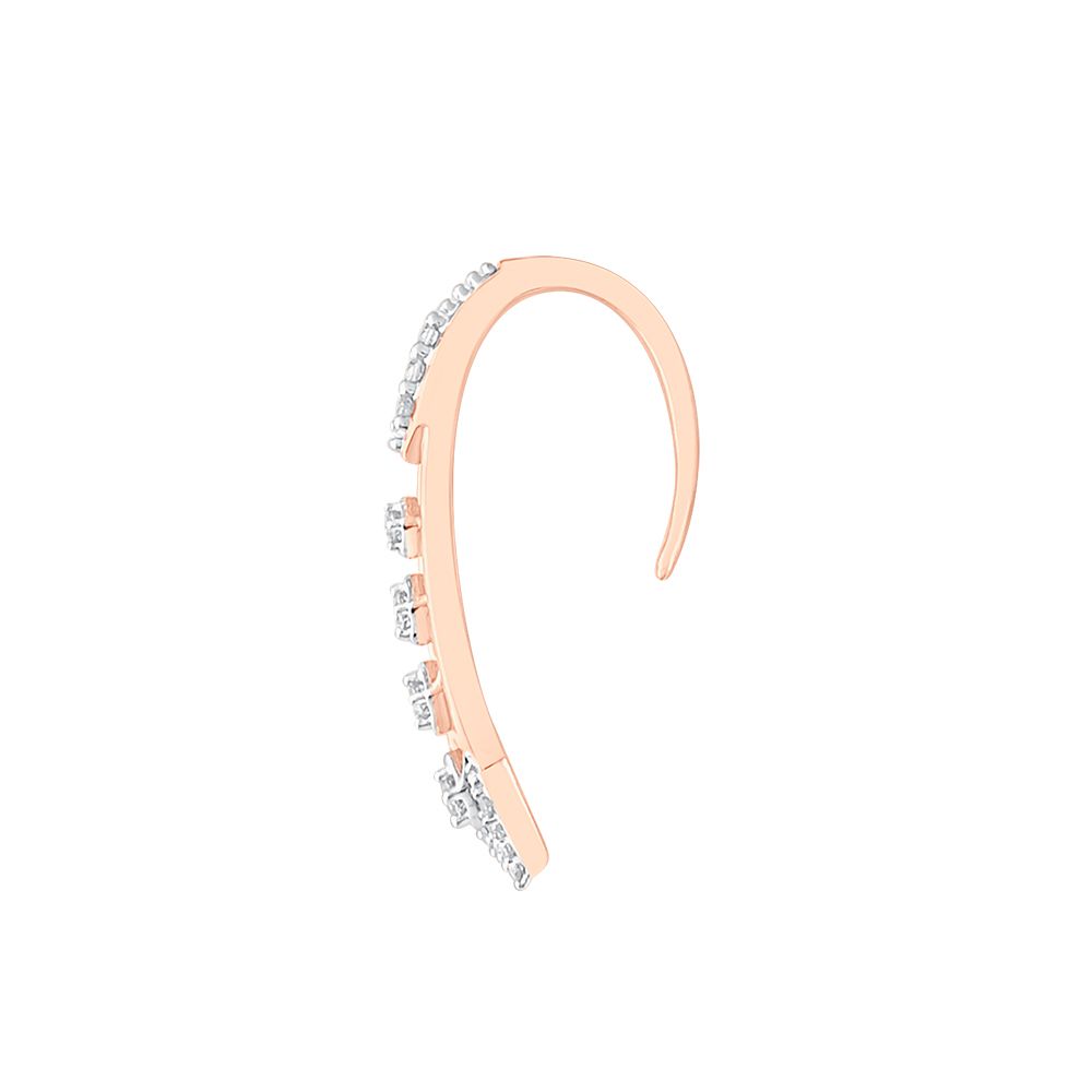 Fascinating Rose Gold Diamond Earrings-Earrings-OER23J65-D900X0C