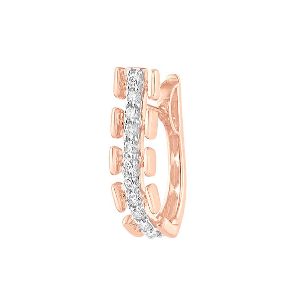Iridescent Rose Gold And Diamond Earrings-Earrings-OER23J69-D400X0B