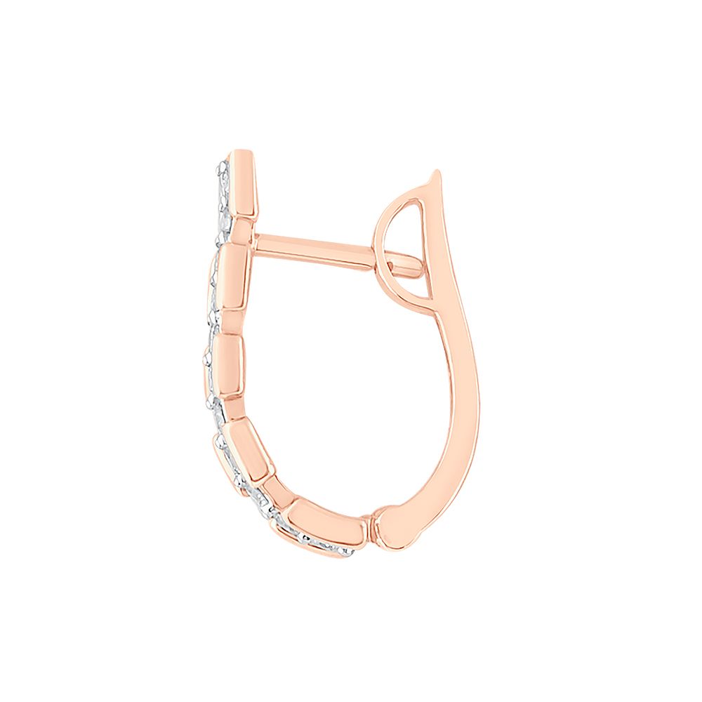 Iridescent Rose Gold And Diamond Earrings-Earrings-OER23J69-D400X0B