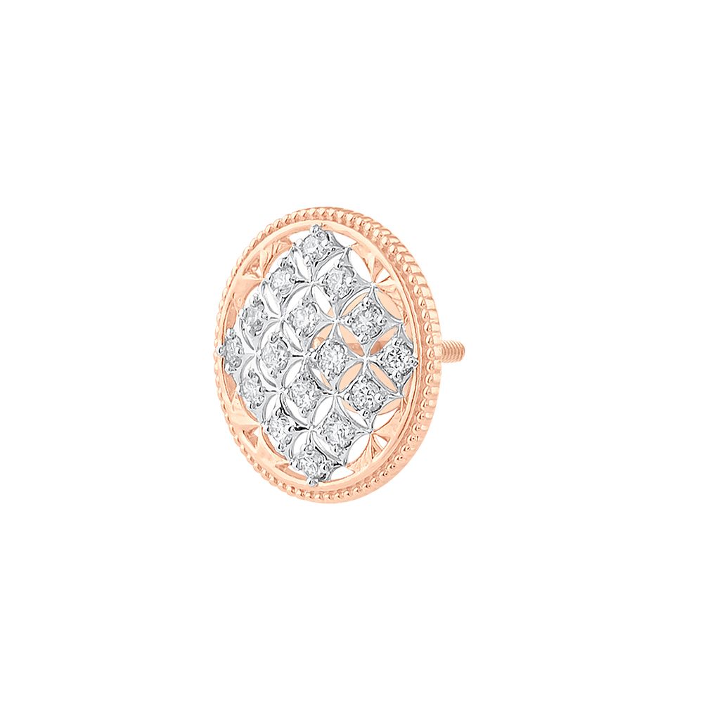 Resplendent Rose Gold And Diamond Earrings-Earrings-OER23J74-D400X0B