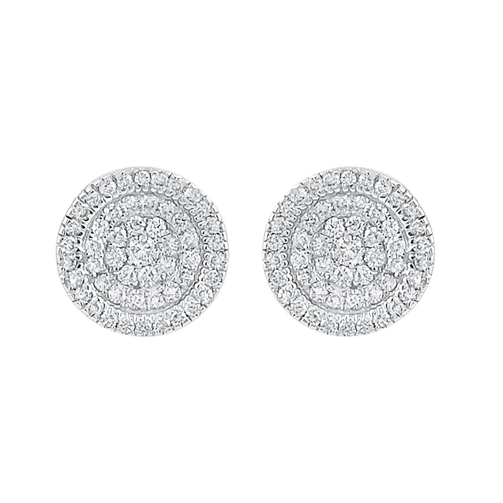 Glacial Yellow Gold And Diamond Earrings-Earrings-OER23J78-D400R0B