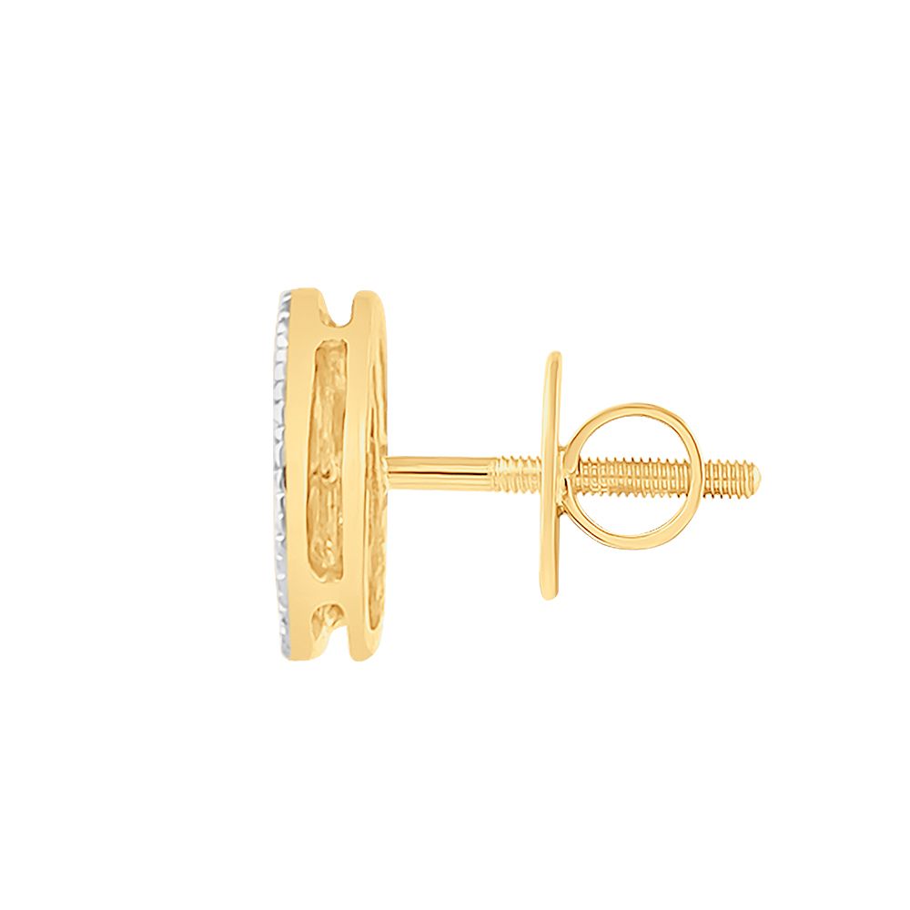 Glacial Yellow Gold And Diamond Earrings-Earrings-OER23J78-D400R0B