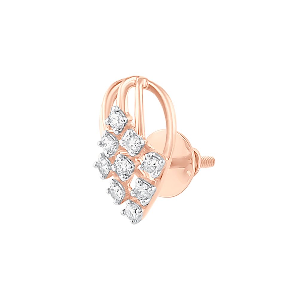 Hypnotic Rose Gold And Diamond Earrings-Earrings-OER23J83-D400X0B