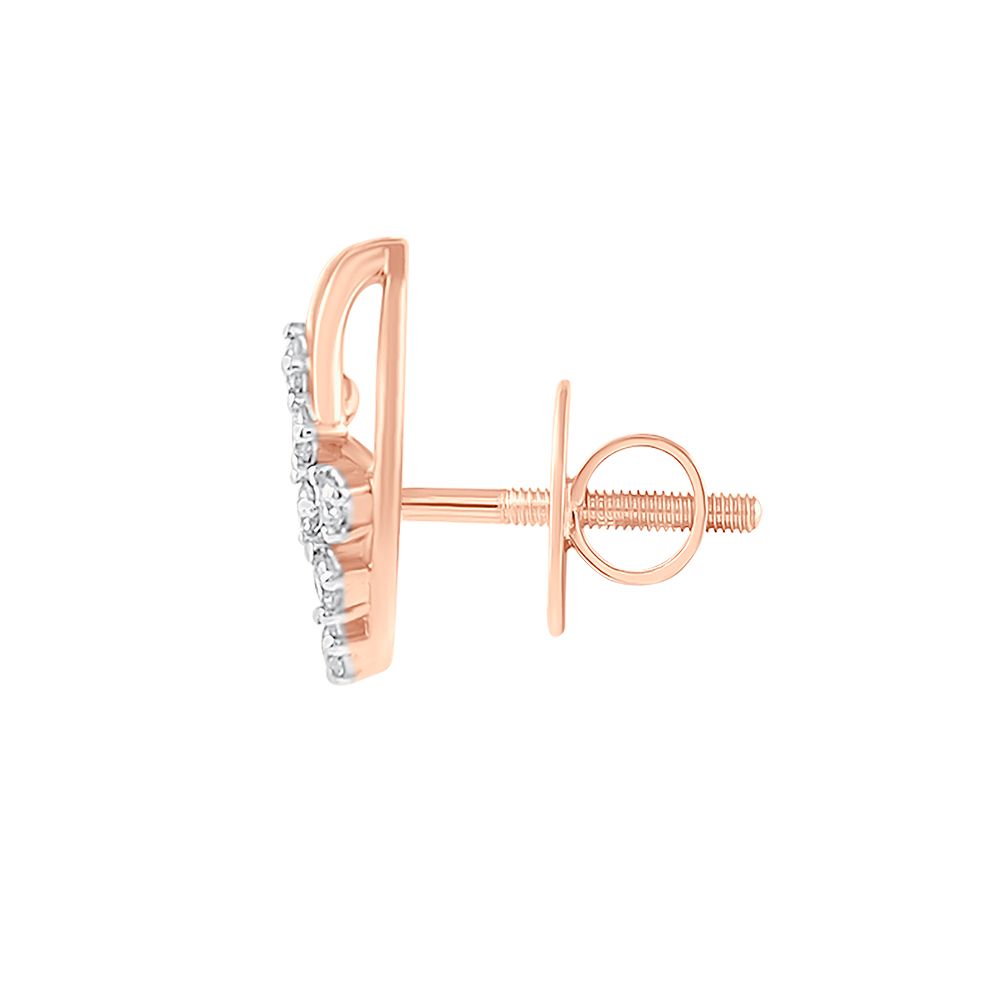 Hypnotic Rose Gold And Diamond Earrings-Earrings-OER23J83-D400X0B
