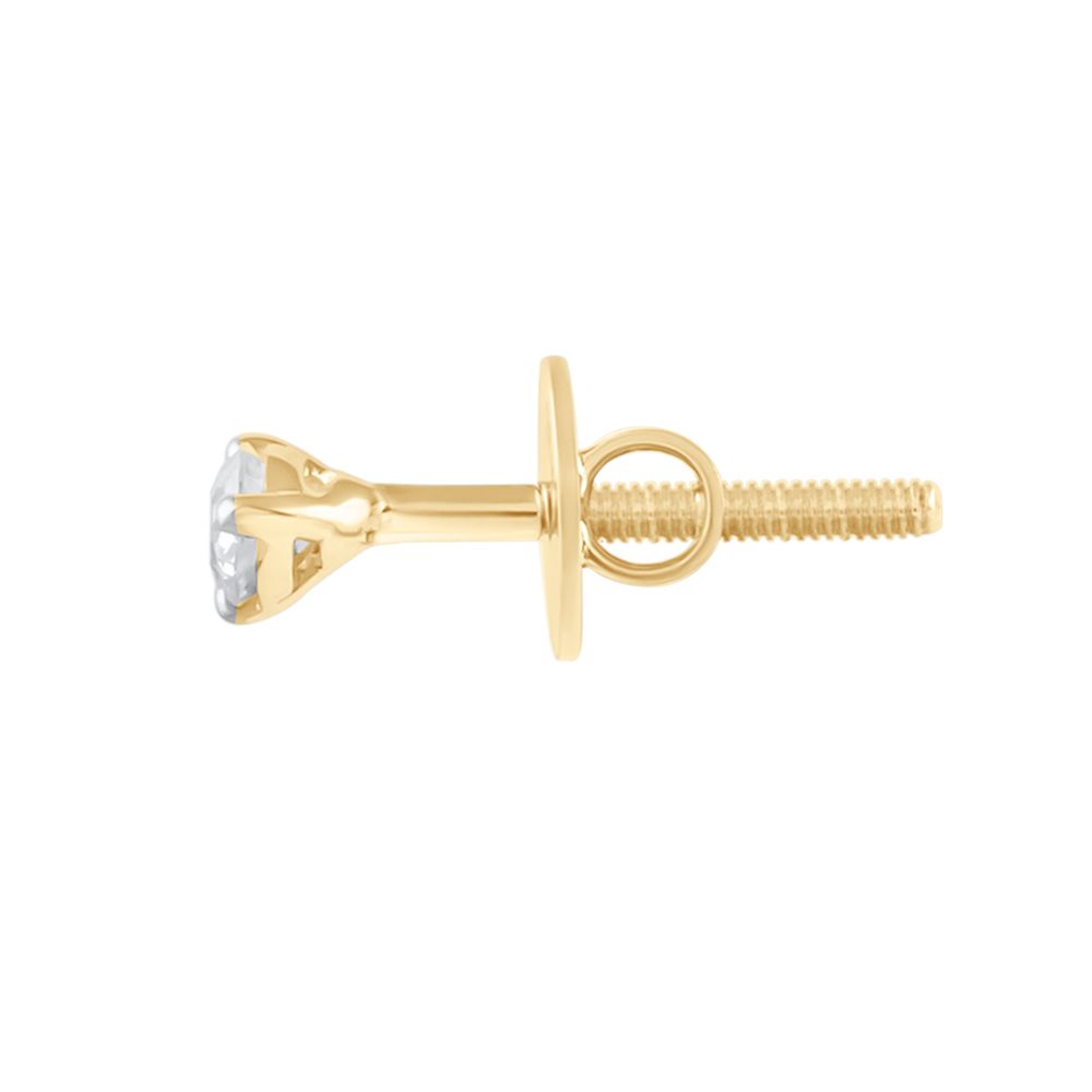 Classic Solitaire 18Kt Yellow Gold Studs-Earrings-OER24I47-A300R0B