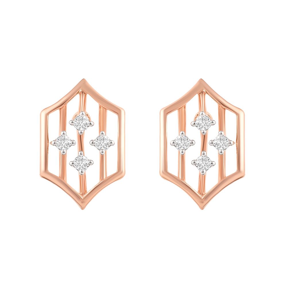 Stylish Geometric Design Diamond Studs-Earrings-OER24I05-D900X0C