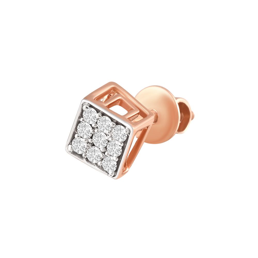 Attractive Square Design Diamond Studs-Earrings-OER24I16-D900X0C