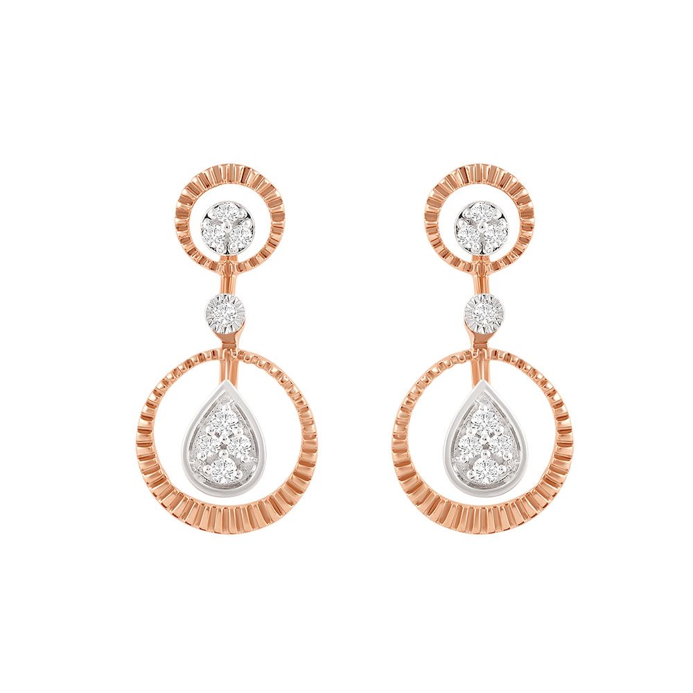 Classic Round Diaond Earrings-Earrings-OER24I22-D900X0C