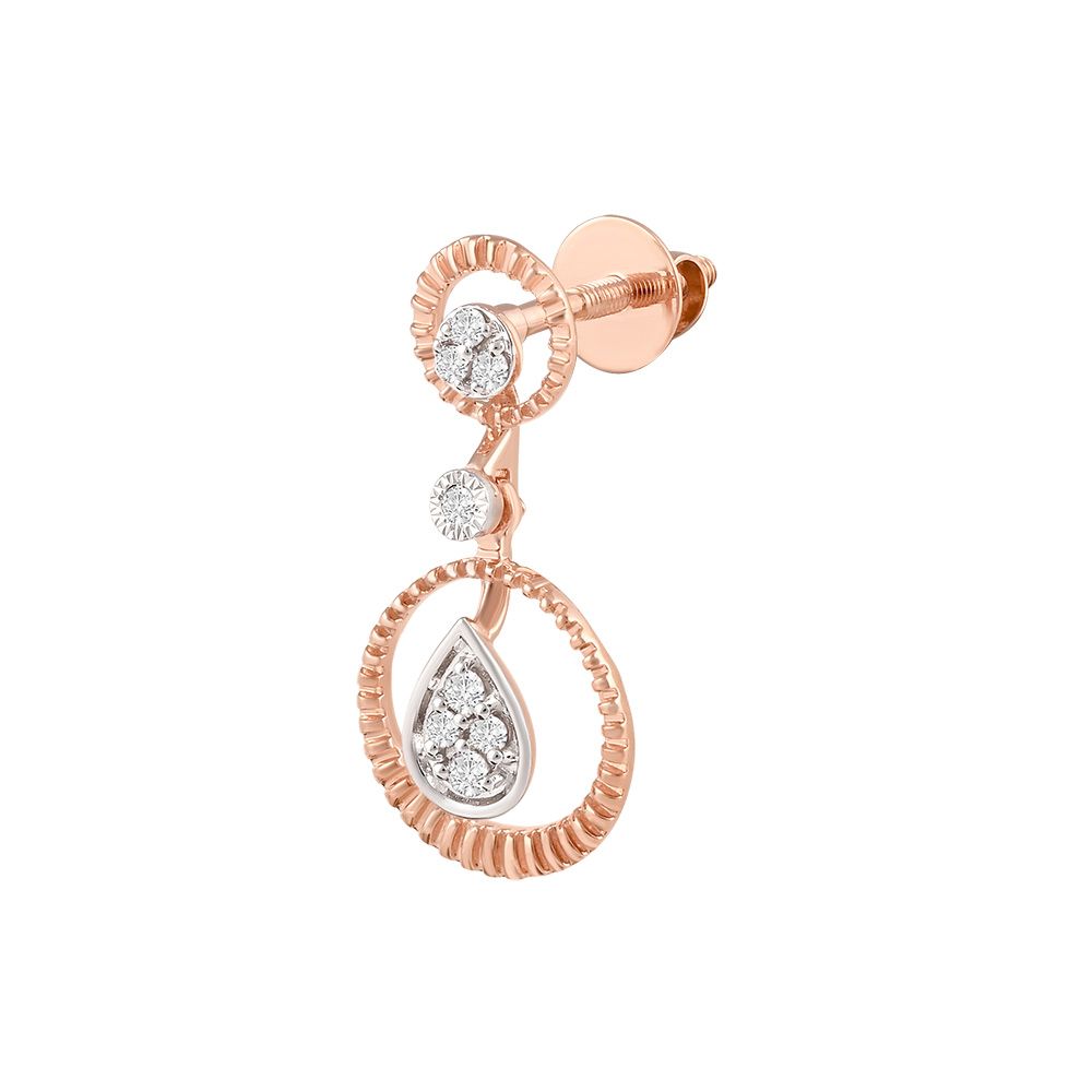 Classic Round Diaond Earrings-Earrings-OER24I22-D900X0C