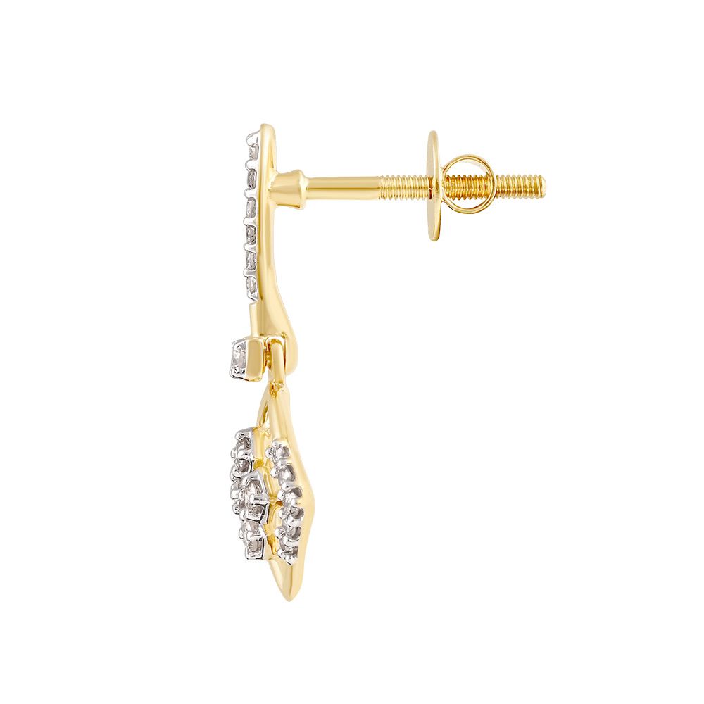 Classy Geometric Design Diamond Drop Earrings-Earrings-OER24I26-D900R0C