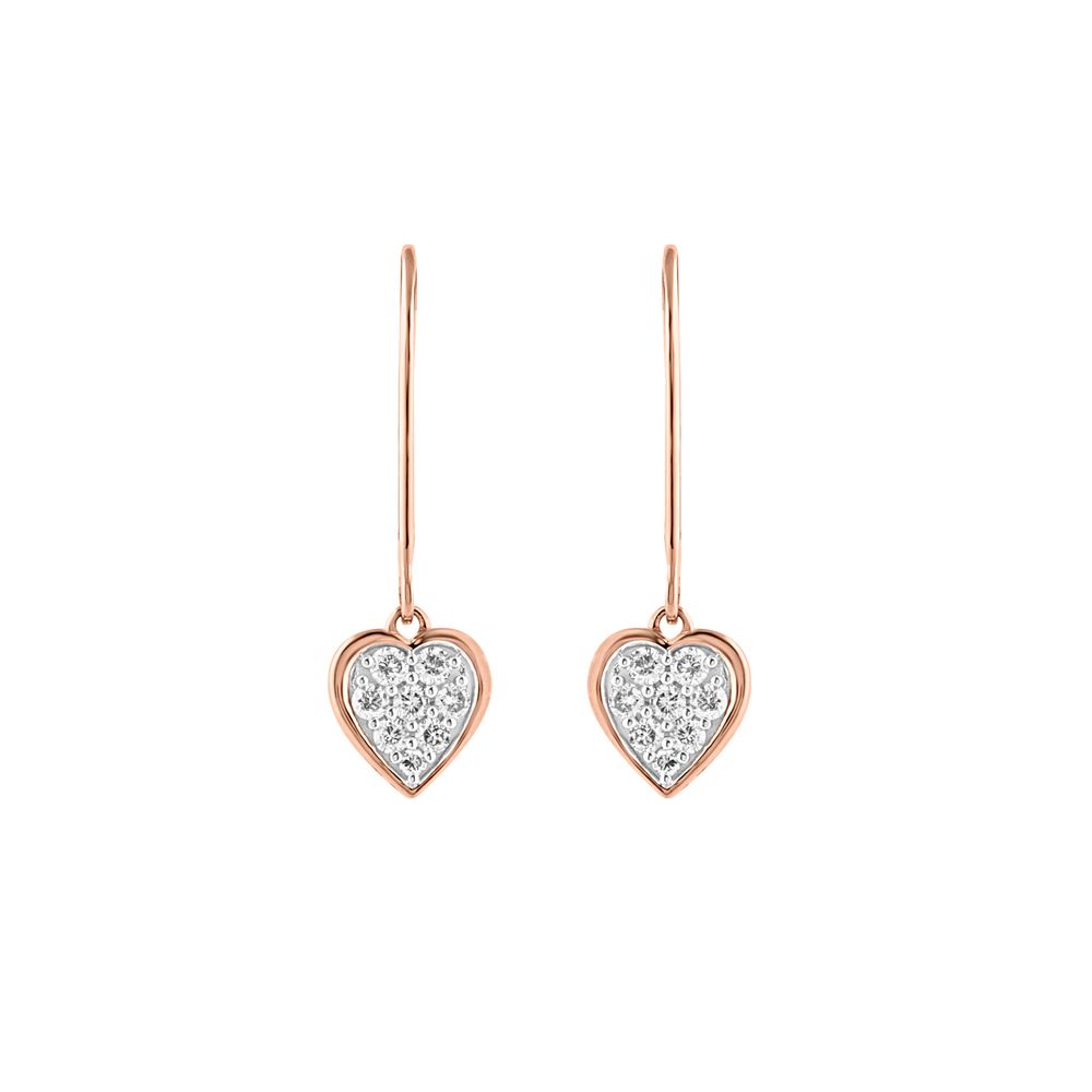 Buy Heart Shaped Drop Design Diamond Earrings OER24I28-D900X0C