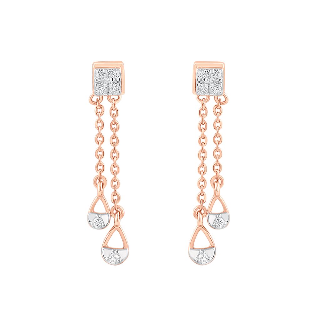 Subtle Geometric Design Diamond Danglers-Earrings-OER24I30-D900X0C
