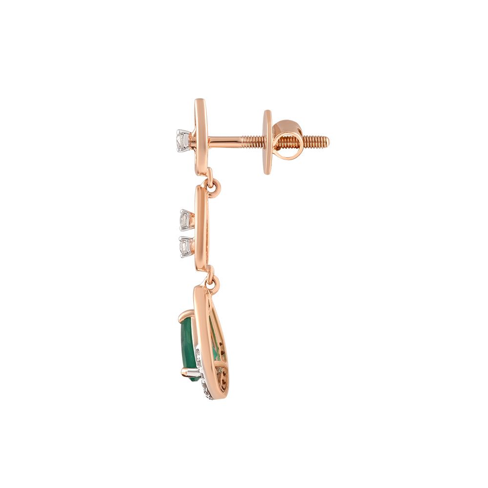 Delicate Drop Design Diamond Danglers-Earrings-OER24I31-D911X0C