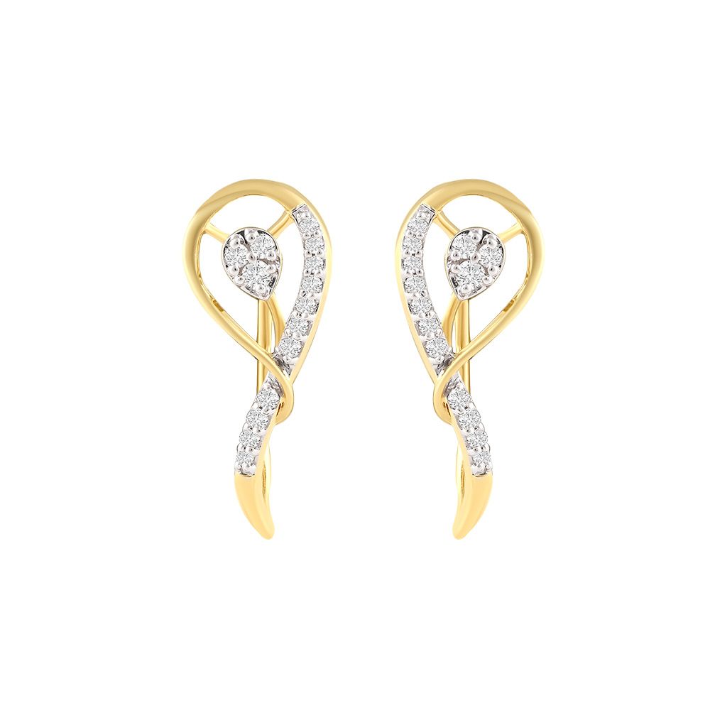 Radiant Nakshatra Design Earcuff Earrings-Earrings-OER24I35-D900R0C