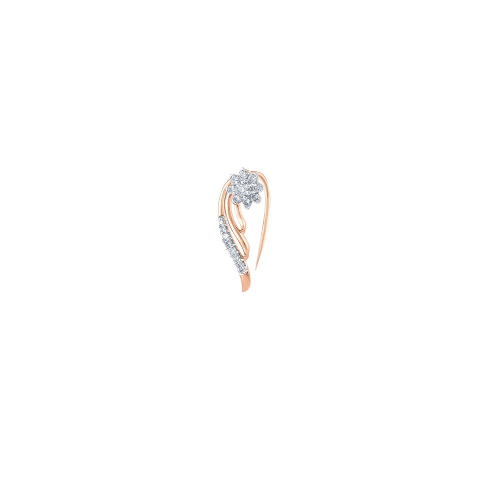Subtle Nakshatra Diamond Earcuff Earrings-Earrings-OER24I40-D400X0C