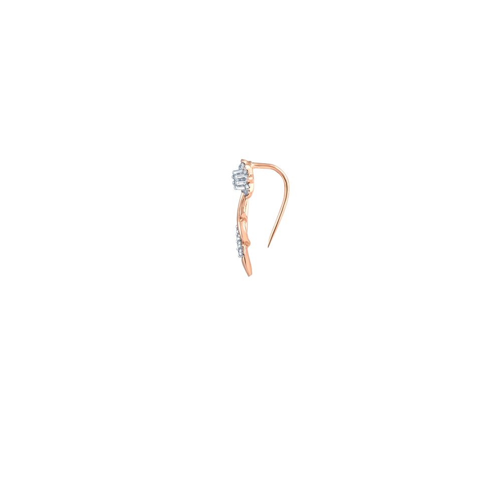 Subtle Nakshatra Diamond Earcuff Earrings-Earrings-OER24I40-D400X0C