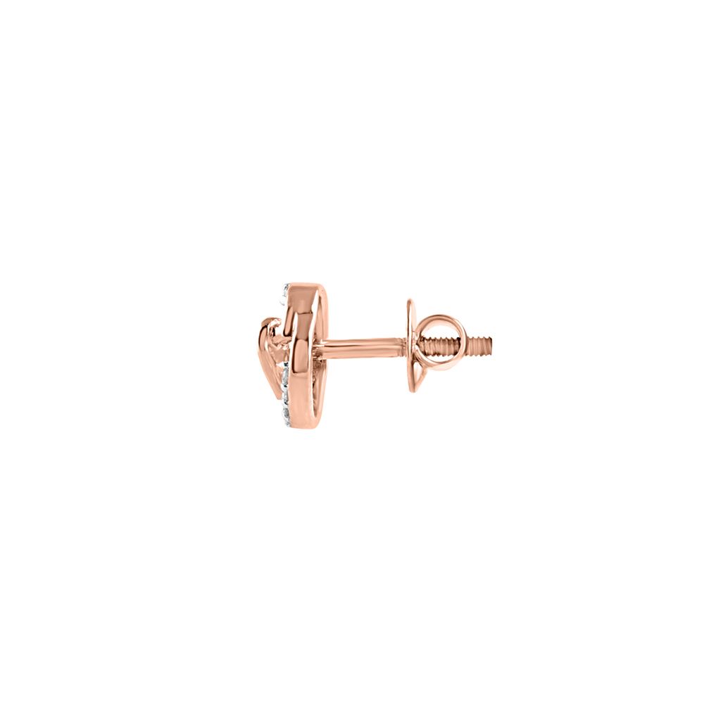 Romantic Diamond and Rose Gold Studs-Earrings-OER24I44-D900X0C