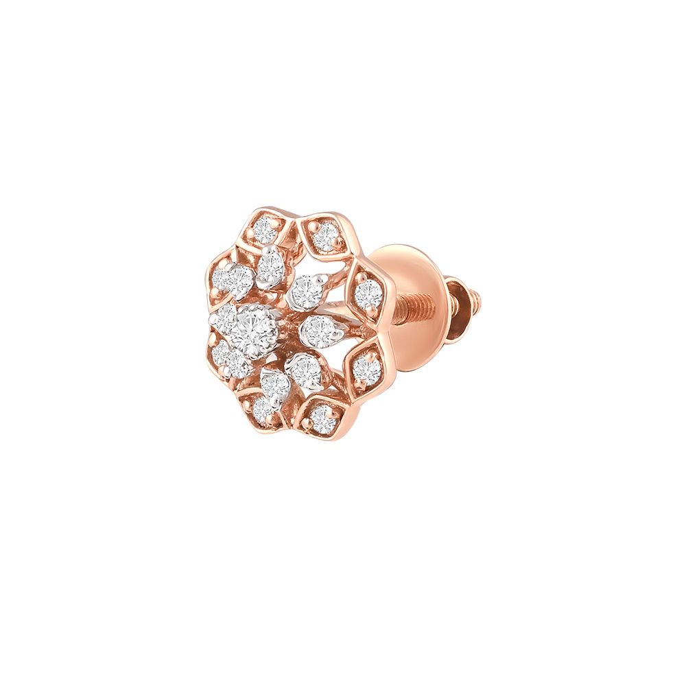 Radiant Floral Diamond Studs-Earrings-OER24I52-D900X0C