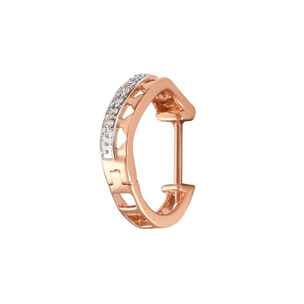Alluring Geometric Design Rose Gold Hoop Earrings-Earrings-OER24I56-D900X0C