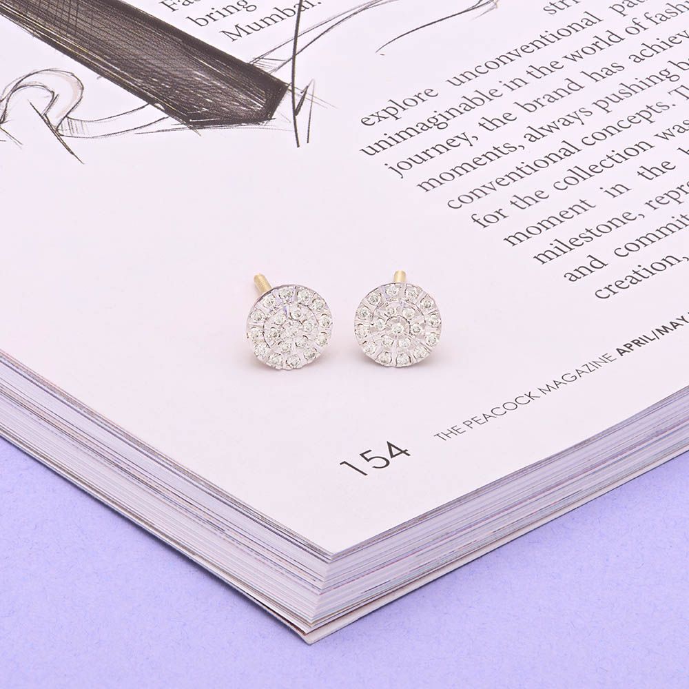 Simple Sparkling Diamond Studs-Earrings-OER24I67-D900R0C
