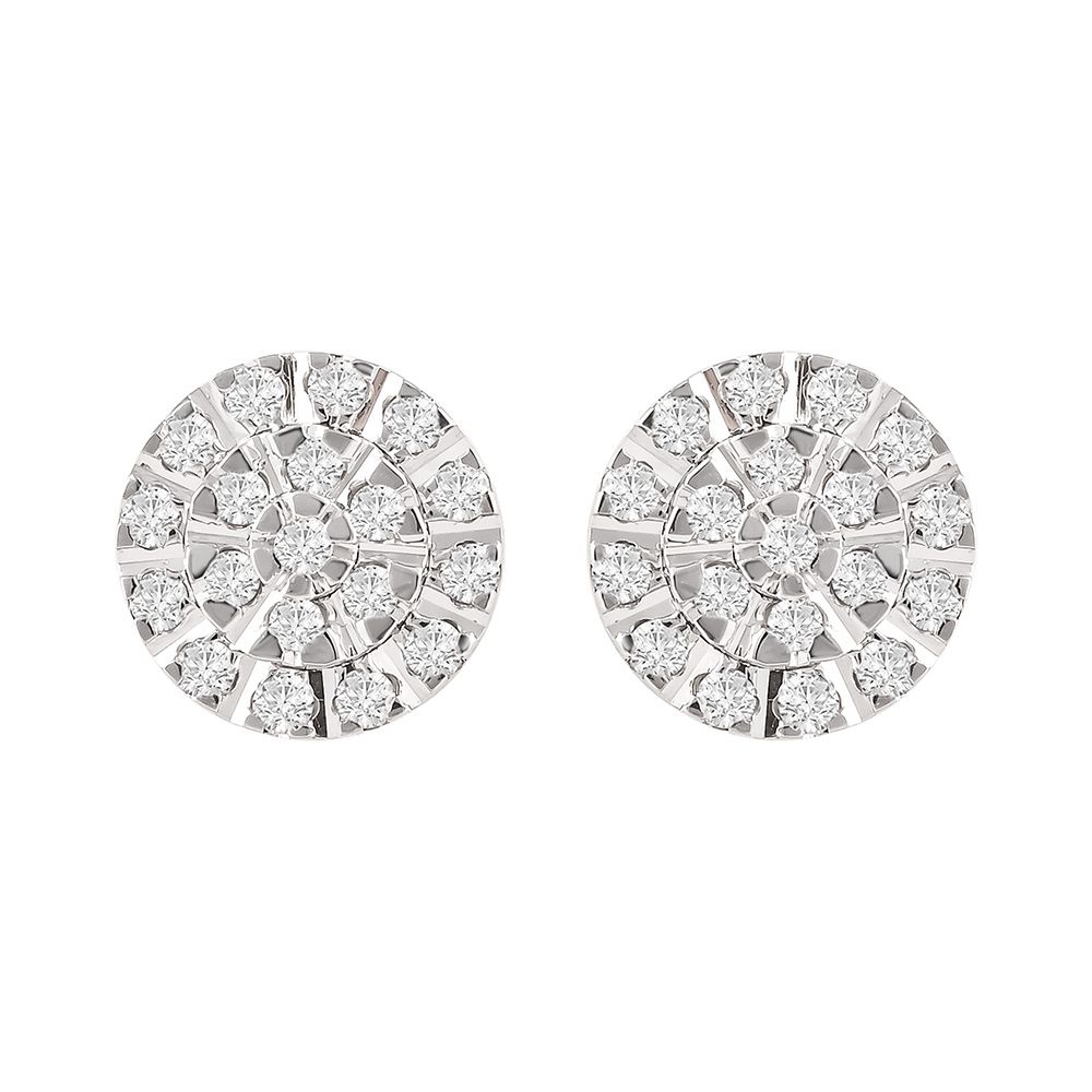 Simple Sparkling Diamond Studs-Earrings-OER24I67-D900R0C