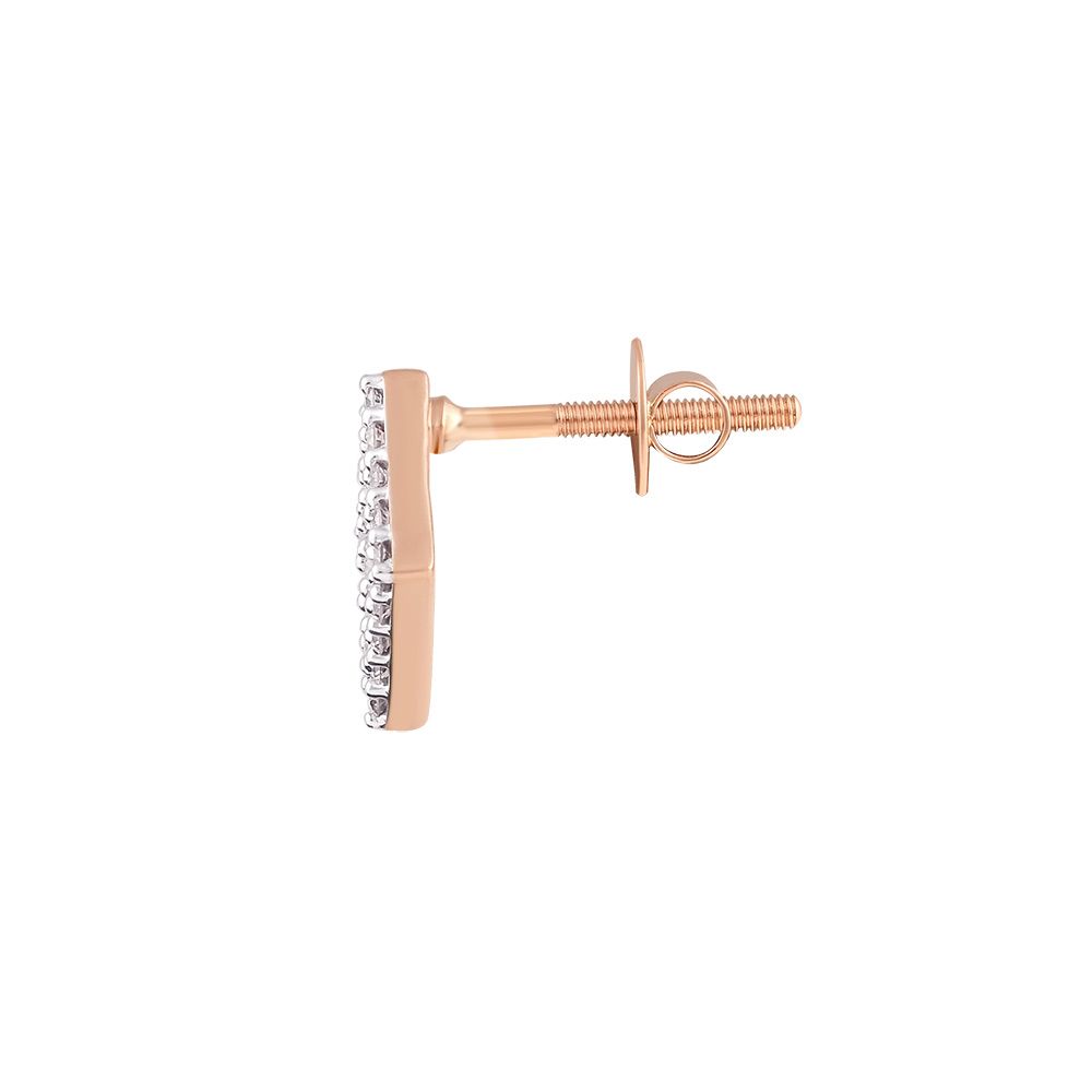 Diamond Shaped Diamond Rose Gold Studs-Earrings-OER24I77-D900X0C