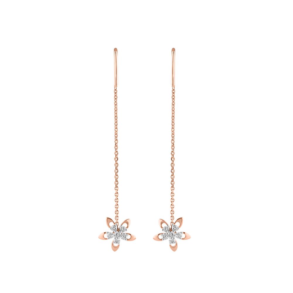 Flourishing Floral Diamond Earrings-Earrings-OER24I78-D900X0C