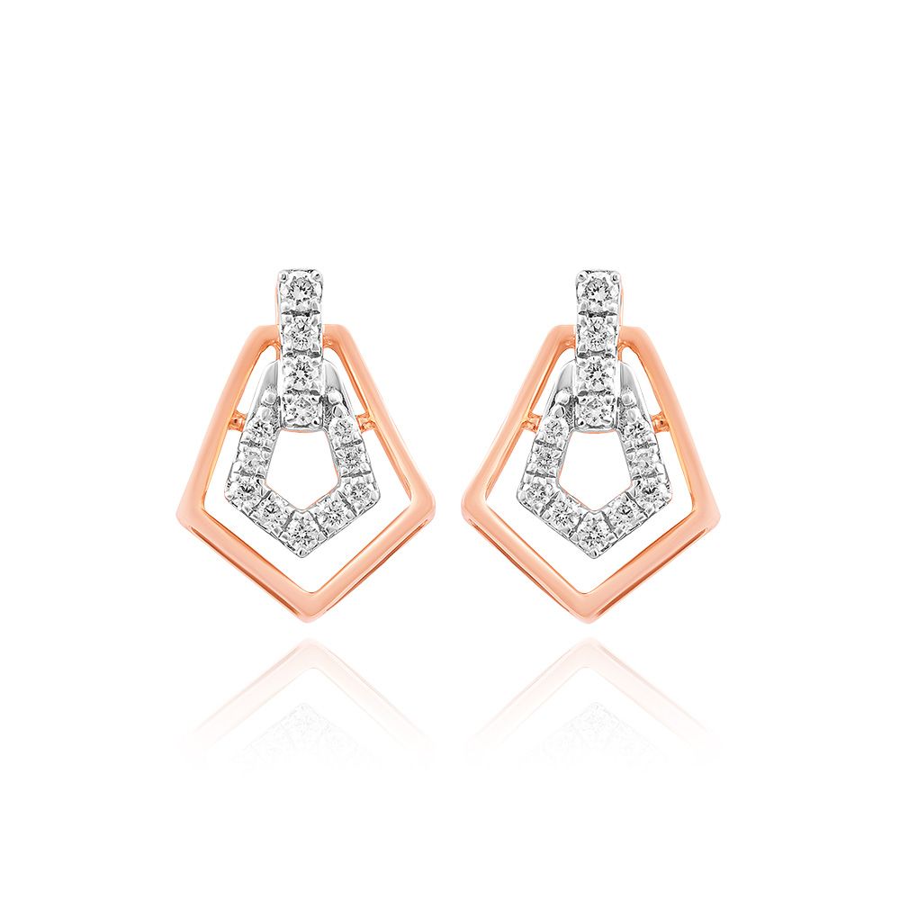 Chic Geometric Design Diamond Studs-Earrings-OER24I81-D900X0C