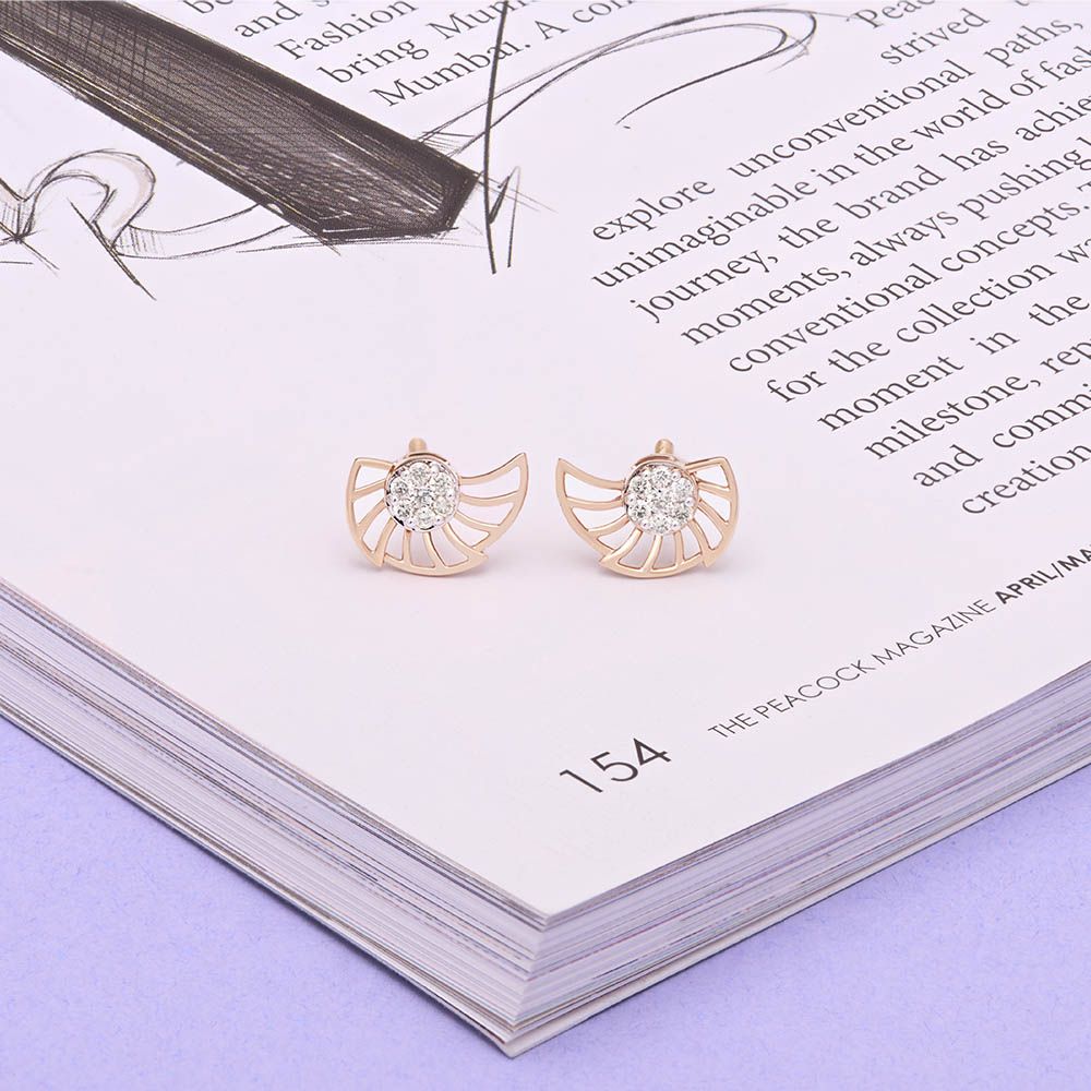 Lattice Design Diamond Studs-Earrings-OER24I82-D900X0C