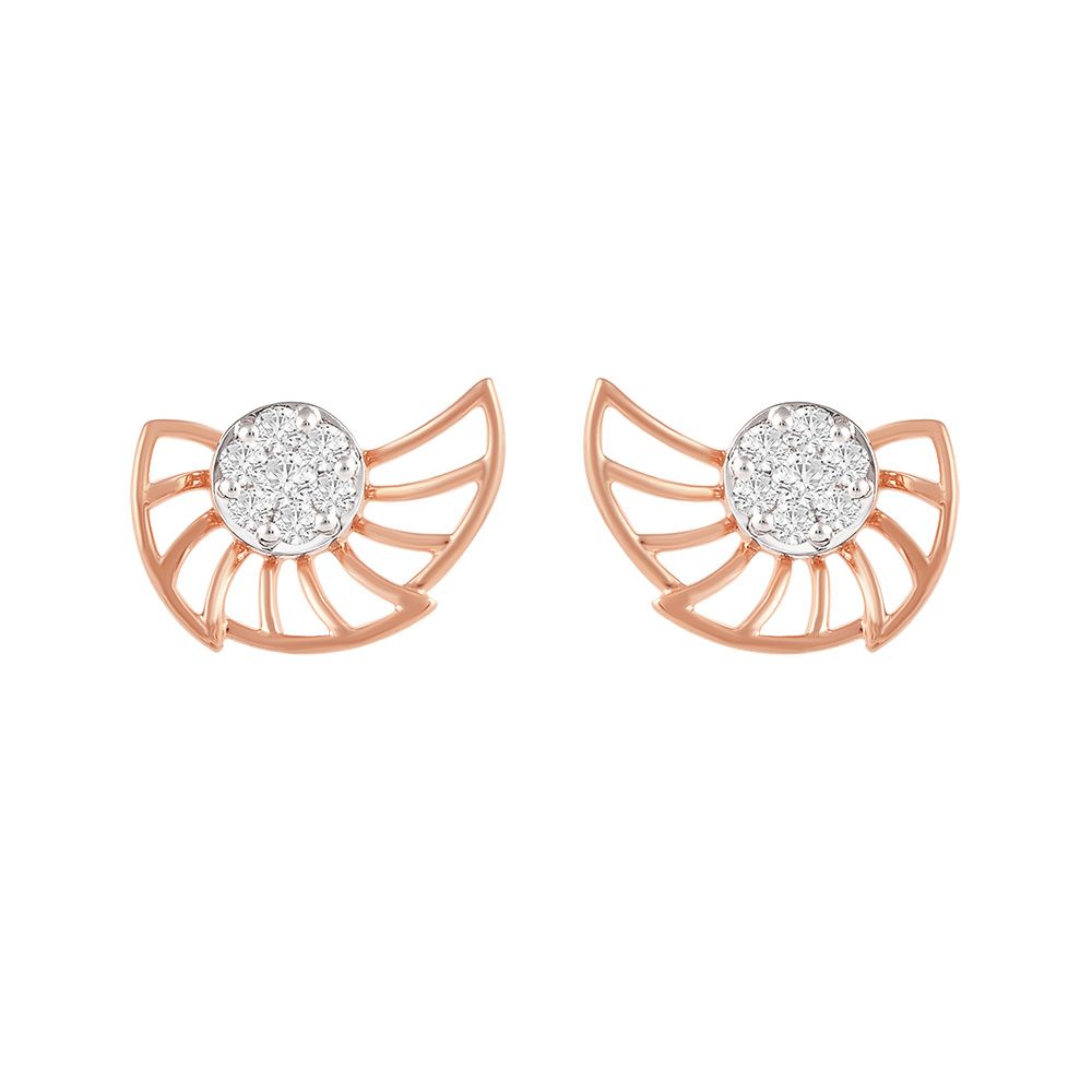 Lattice Design Diamond Studs-Earrings-OER24I82-D900X0C