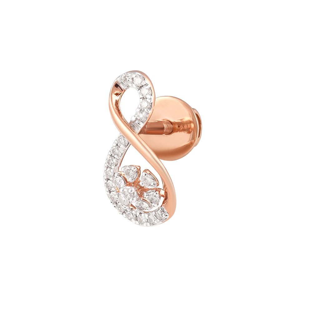 Beautiful Infinity Design Diamond Studs-Earrings-OER24I92-D900X0C
