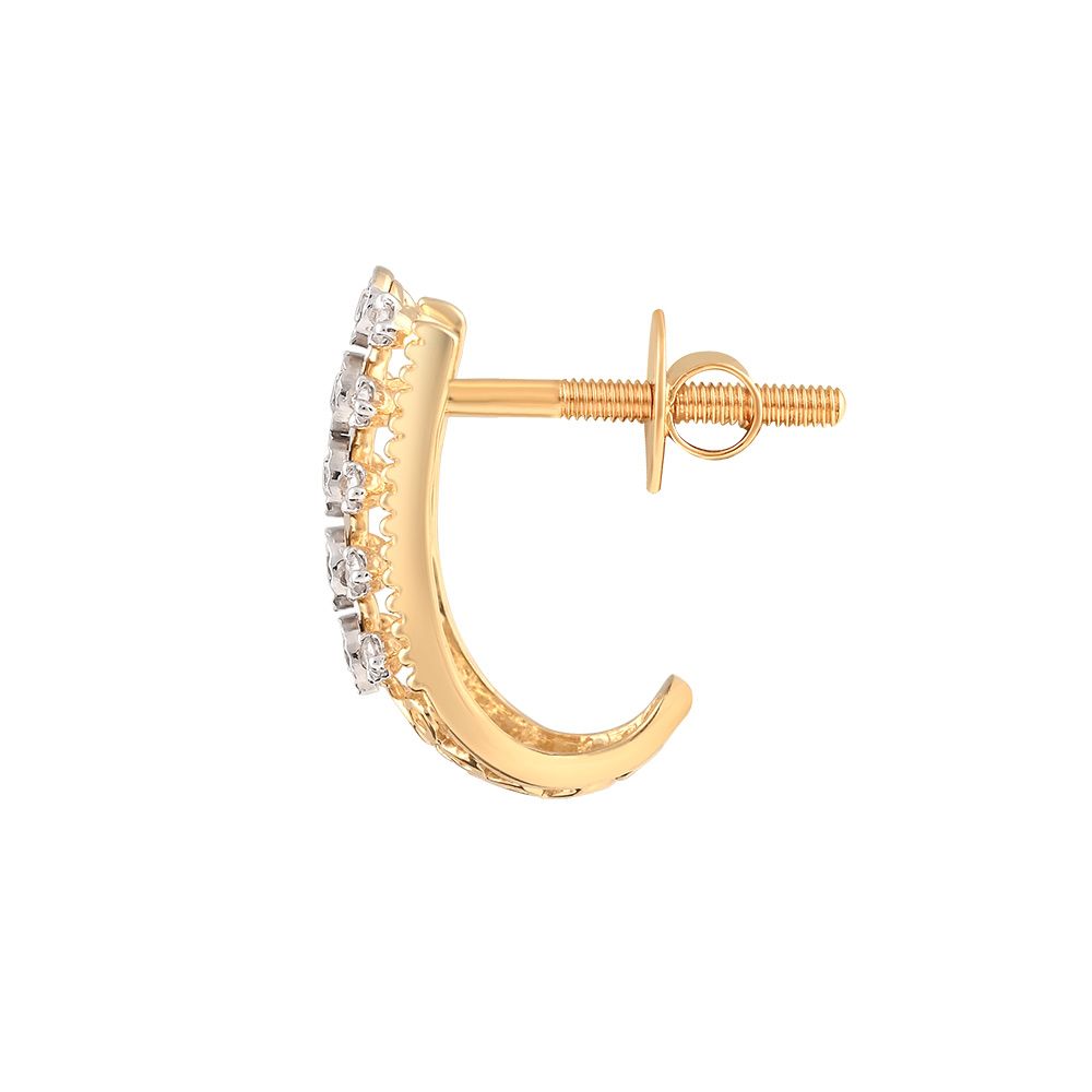 Sparkling Casual Diamond Hoop Earrings-Earrings-OER24I93-D900R0C