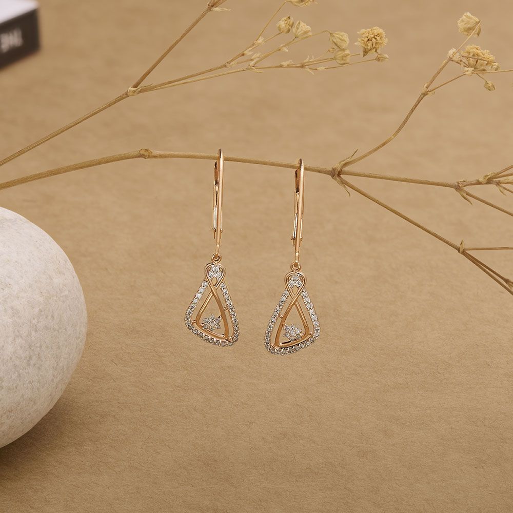 Glorious Nakshatra Diamond Drop Earrings-Earrings-OER24I95-D900X0C