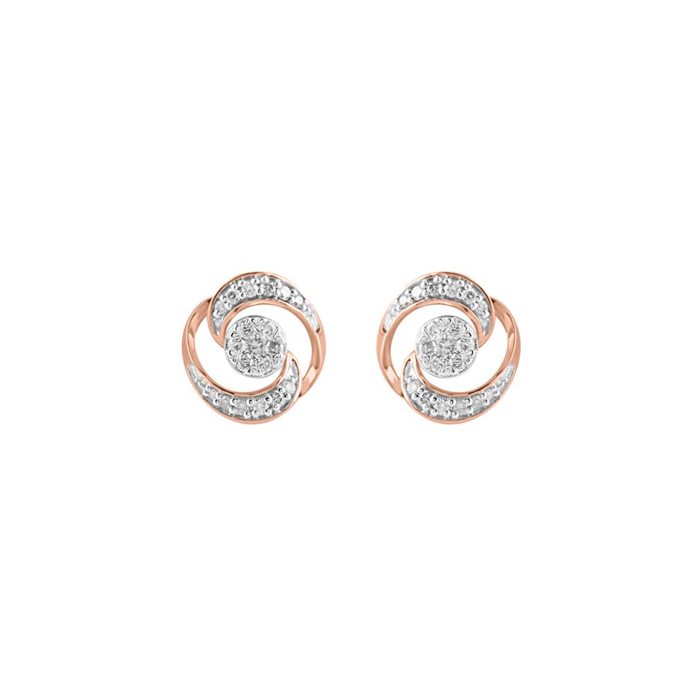 Glittering Geometric Design Diamond Studs-Earrings-OER24J02-D900X0C