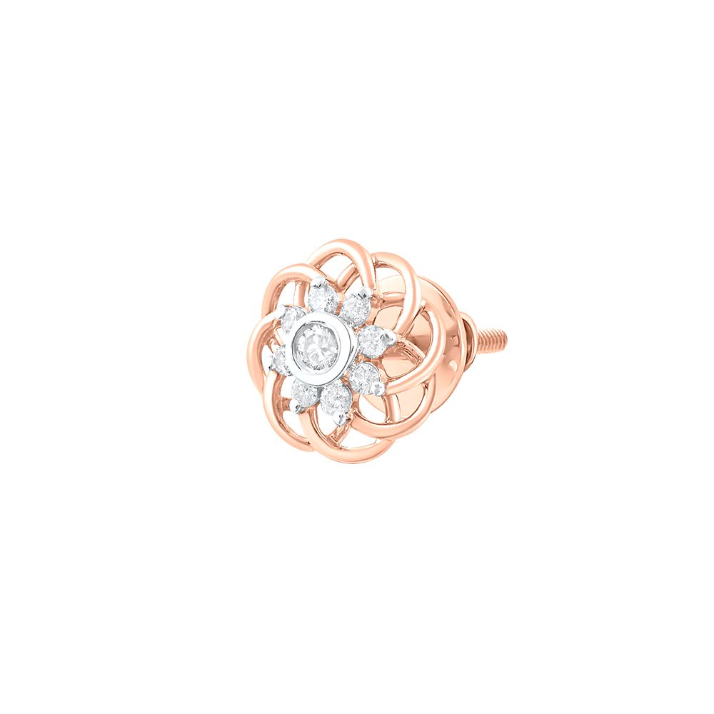 Luminous Rose Gold Sparkle Earrings-Earrings-OER24J20-D900X0C
