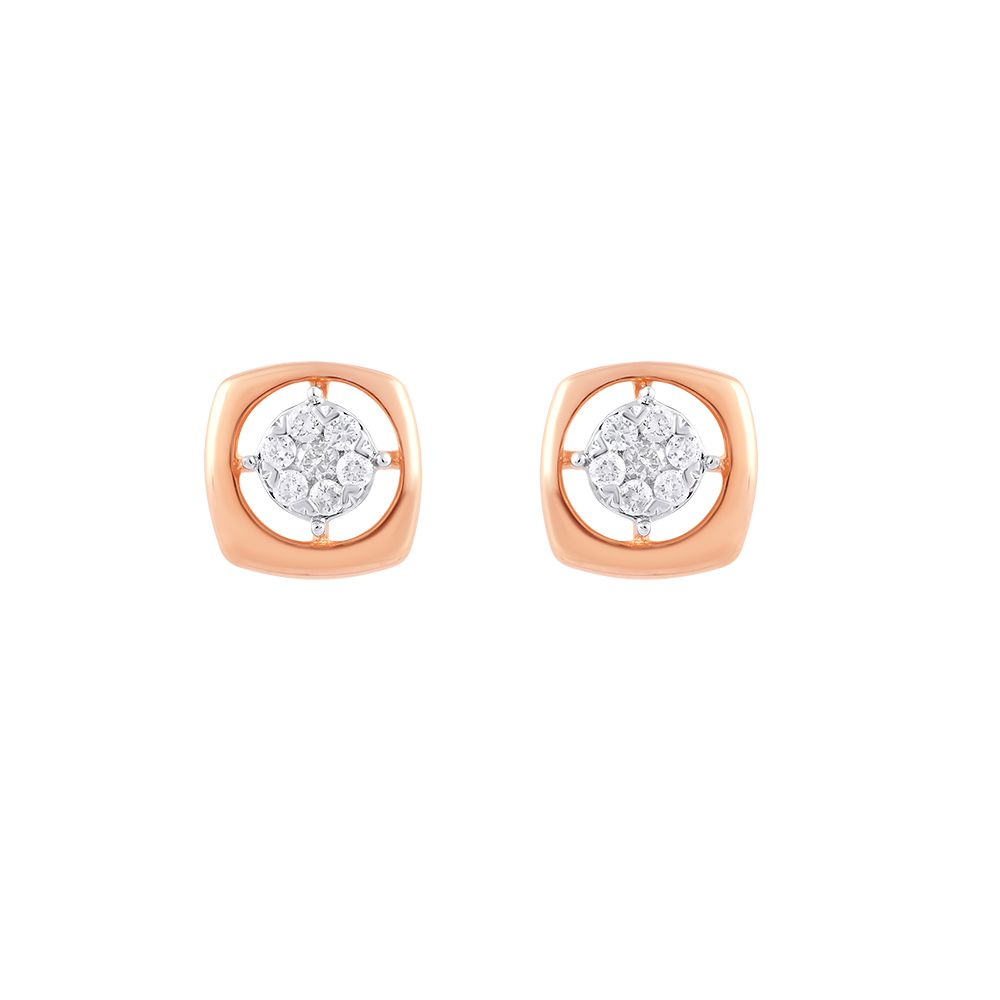 Cluster Design Diamond Studs-Earrings-OER24J38-DD00X0C