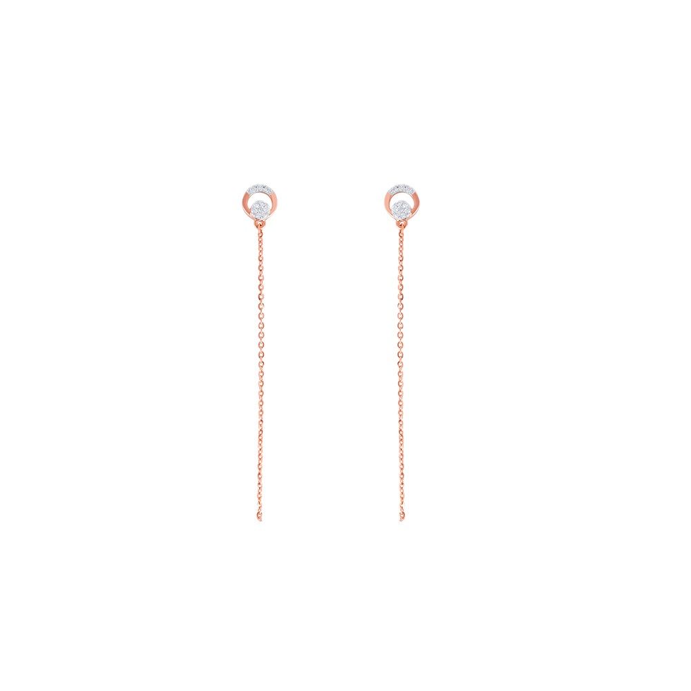 Geometric Design Sui Dhaga Diamond Earrings-Earrings-OER24J42-DD00X0C