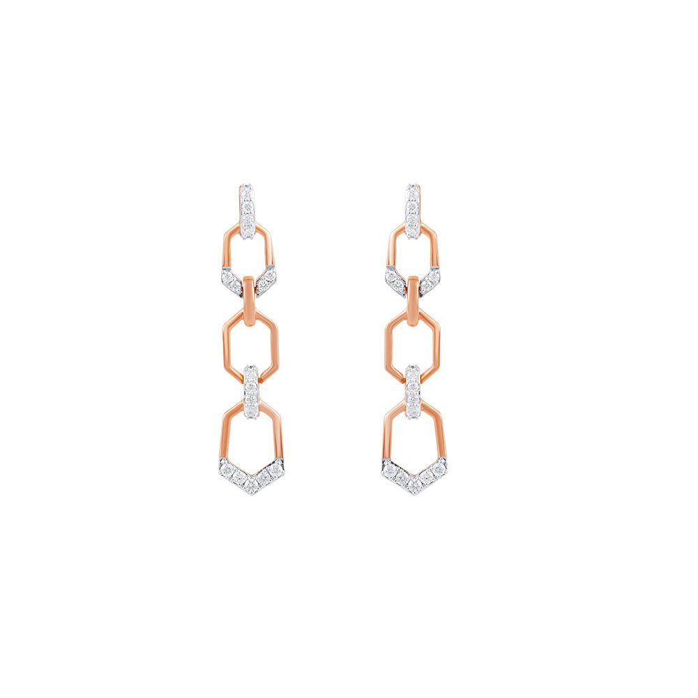 Stylish Geometric Diamond Danglers-Earrings-OER24J51-DD00X0C