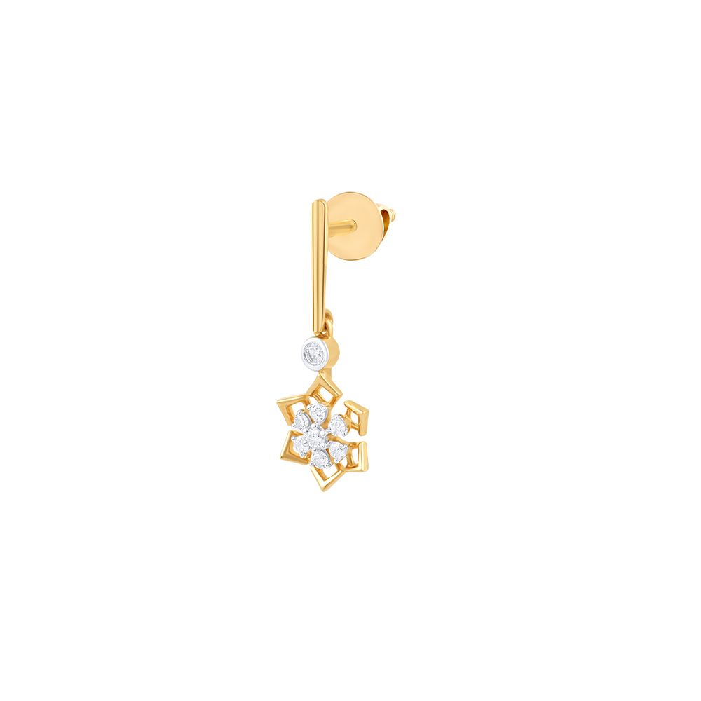Pretty Floral Diamond Danglers-Earrings-OER24J52-DD00R0C