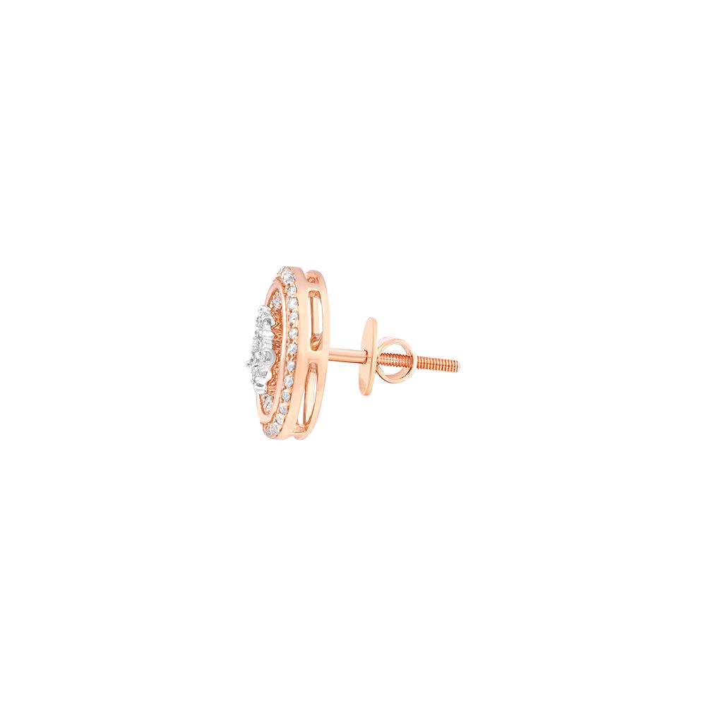 Enchanting Rose Gold Diamonds Earrings-Earrings-OER24J56-D400X3B